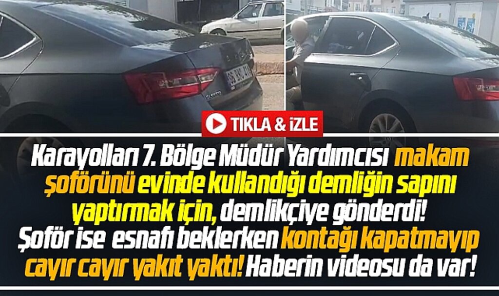 Samsun'da Karayolları 7. Bölge Müdür Yardımcısı makam aracını demlikçiye gönderdi!