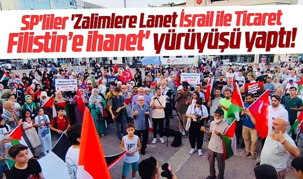 Samsun'da Zalimlere Lanet İsrail ile Ticaret Filistin'e İhanet yürüyüşü yapıldı