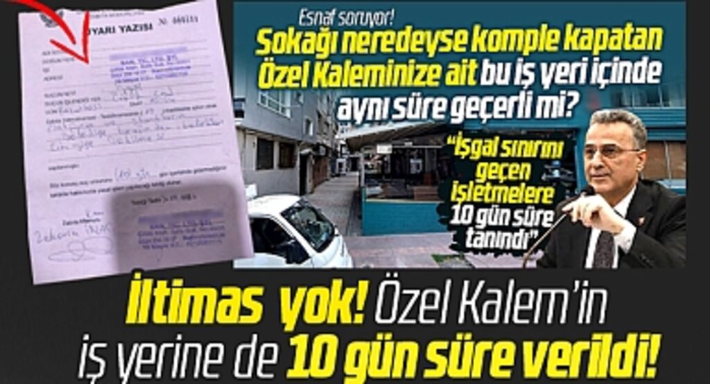 Samsun'da İlkadım Belediyesi Özel Kalemine de sarı çizgi için 10 gün süre verdi
