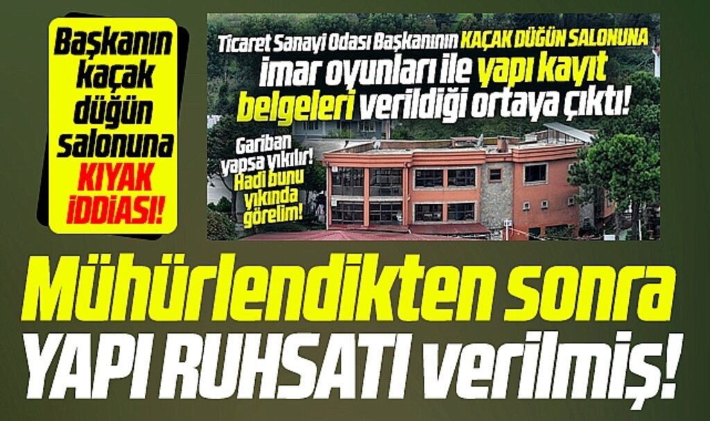 Samsun Terme'de mühürlenen düğün salonuna yapı kayıt belgesi verildi! Kıyak iddiası