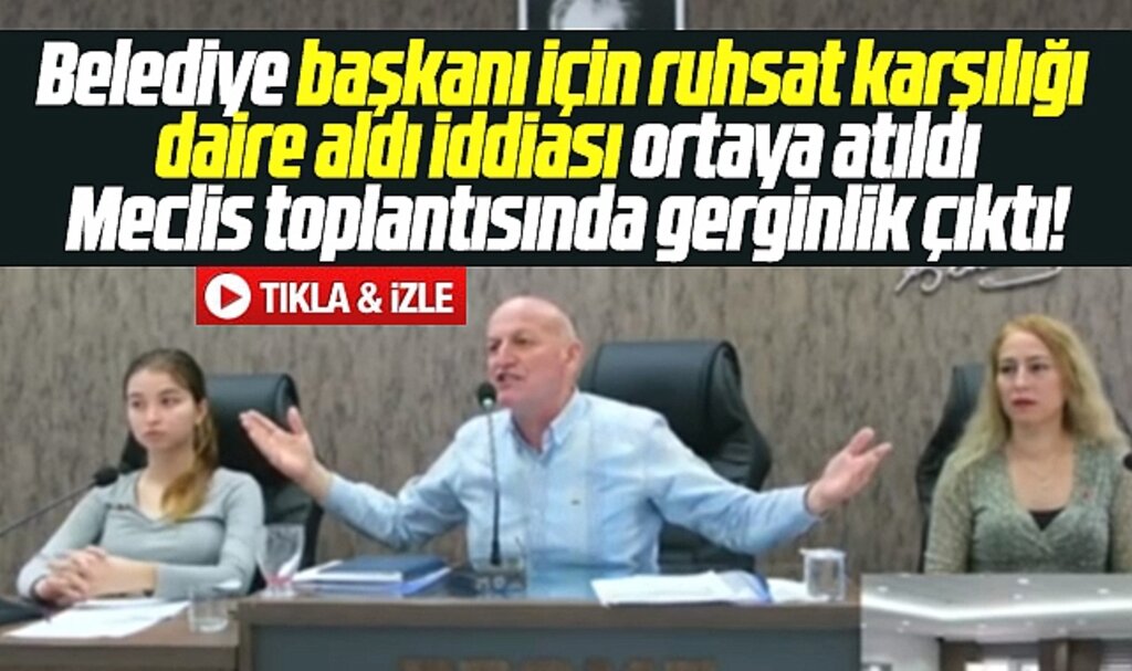 Samsun'da Terme Belediye Meclis toplantısında ruhsat karşılığı daire alındı iddiası