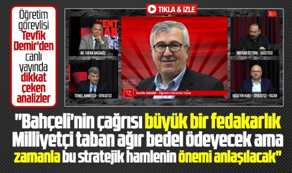 Samsun Kent TV yayınında Tevfik Demir'den Bahçeli açıklaması! Büyük fedakarlık yaptı