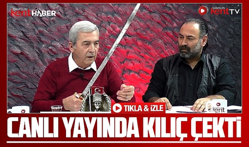 Samsun'da Vedat İlteriş Çınaroğlu, Kentin Nabzı canlı yayınında kılıç çekti