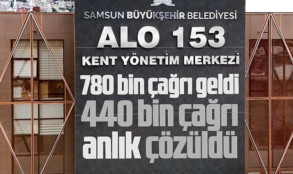 Samsun'da Alo 153 Çözüm Merkezinde 780 bin çağrıya yanıt verildi