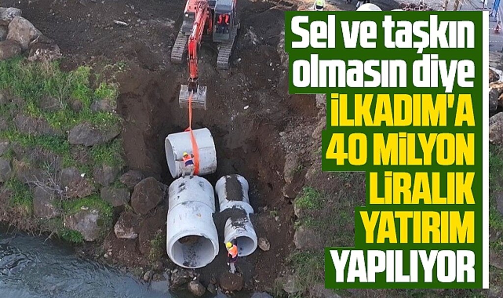 Samsun'da Şehit Mustafa Zıvalı Bulvarı'nda 40 milyon liralık yağmur suyu hattı yapılıyor