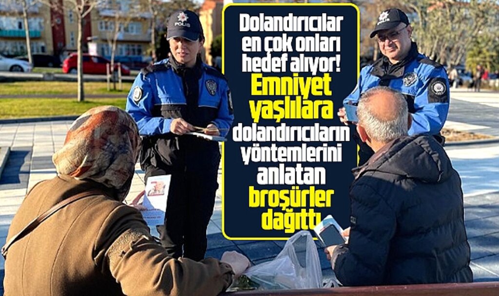 Samsun polisi yaşlılara dolandırıcıların yöntemlerini anlatan broşürler dağıttı