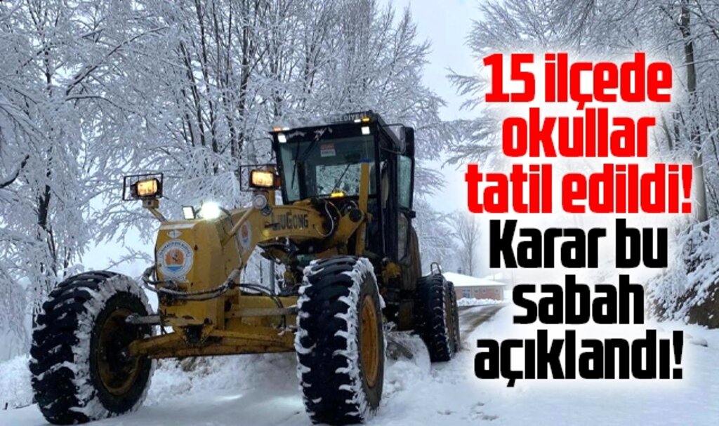 Samsun'da 18 Şubat Salı günü için 15 ilçede okullar tatil edildi! İşte o ilçeler