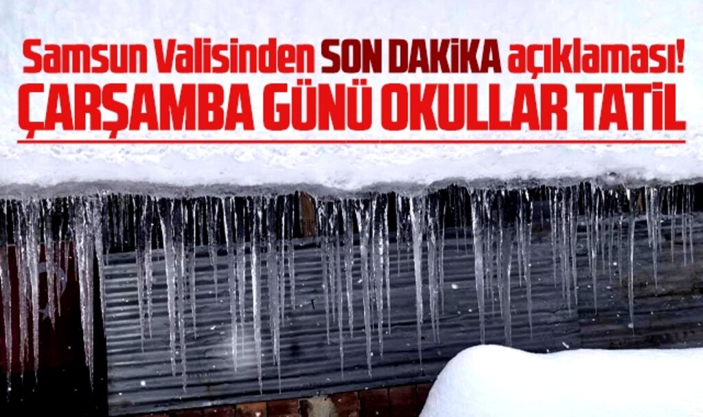 Samsun'da 26 Şubat Çarşamba günü il genelinde okullar tatil edildi