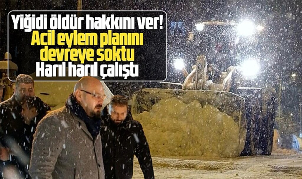 Samsun'da Atakum Belediyesi kar mücadelesinde harıl harıl çalıştı