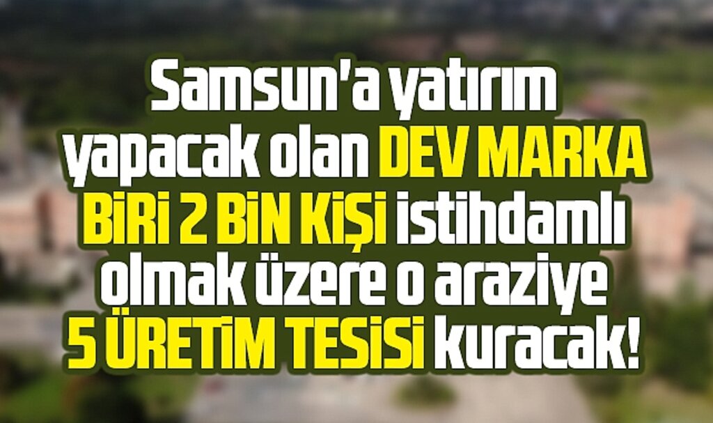 Samsun'da Çarşamba Şeker'e yatırım yapacak olan MKE 5 üretim tesisi kuracak