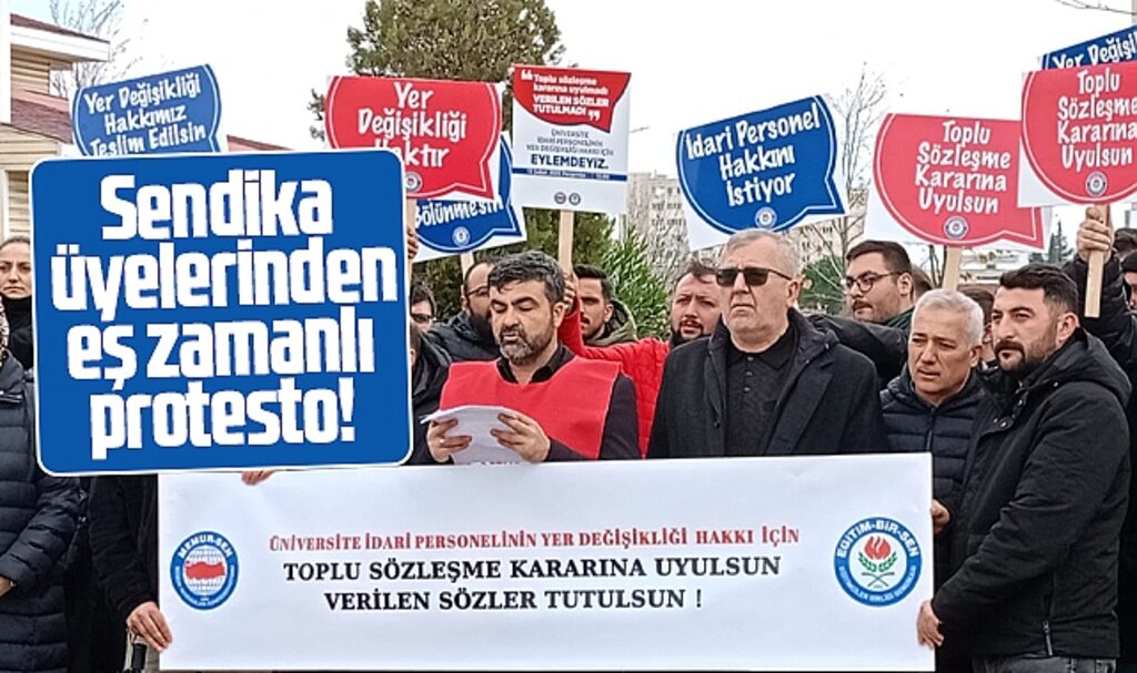 Samsun'da Eğitim Bir-Sen'den OMÜ'de protesto
