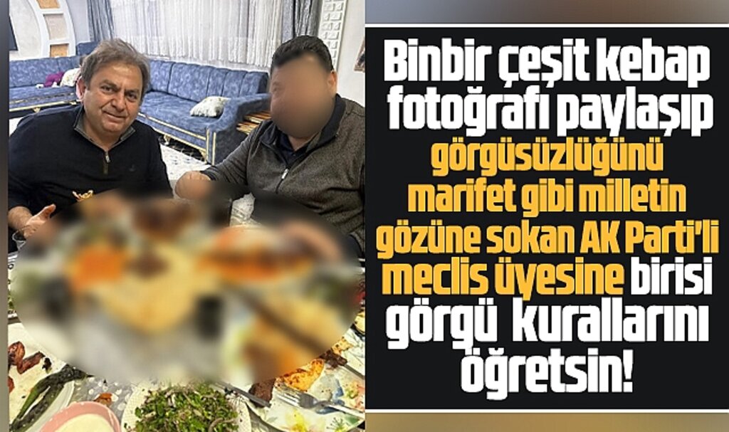 Samsun'da siyasilerin yemek masası fotoğrafı görgüsüzlüğü pes dedirtiyor