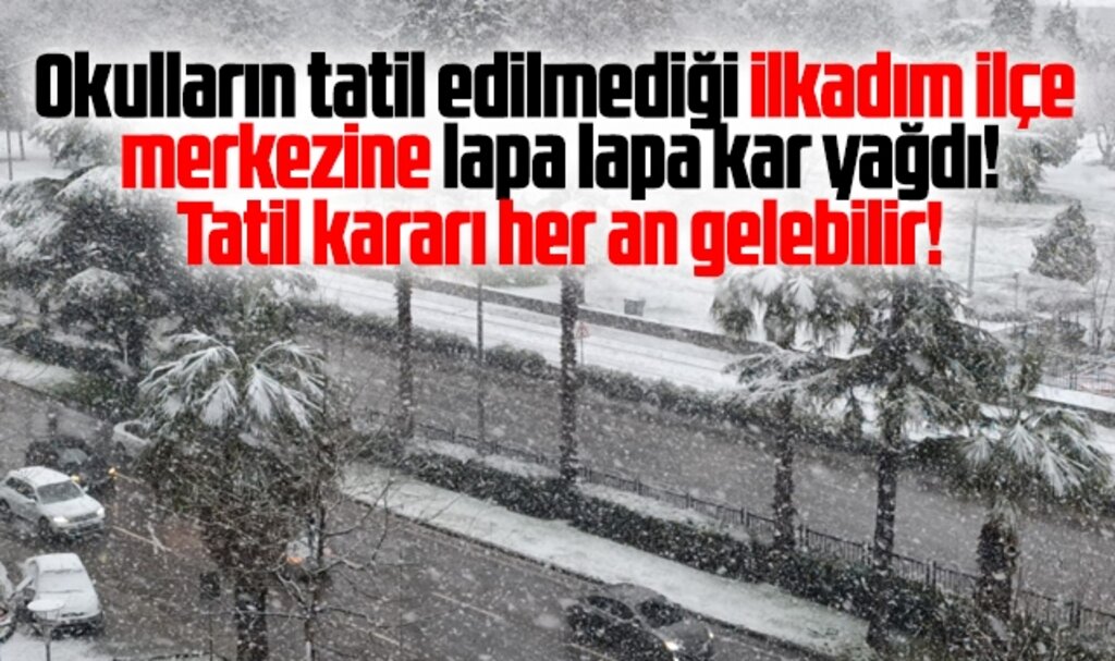 Samsun İlkadım'da sabah kar yağışı var! 20 Şubat Perşembe okullar tatil mi?
