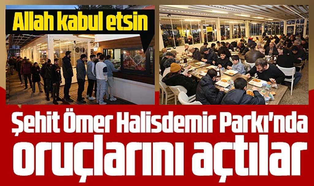 Samsun Atakum'da vatandaş Şehit Ömer Halisdemir Parkında orucunu açtı