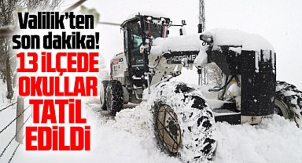 Samsun'da 21 Mart Cuma günü 13 ilçede okullara kar tatili verildi