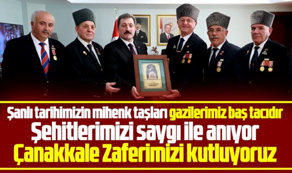 Samsun'da gaziler 18 Mart'ın 110'uncu yılı nedeniyle Vali Orhan Tavlı'yı ziyaret etti