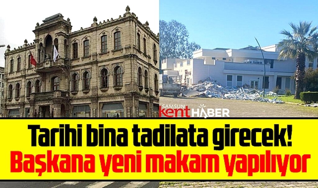 Samsun Büyükşehir Başkanı Doğan'a yeni makam için çalışma başlatıldı