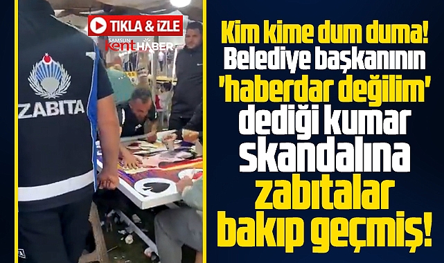 Samsun'da festivalde kumar olayında yeni görüntü! Zabıtalar bakıp geçmiş!