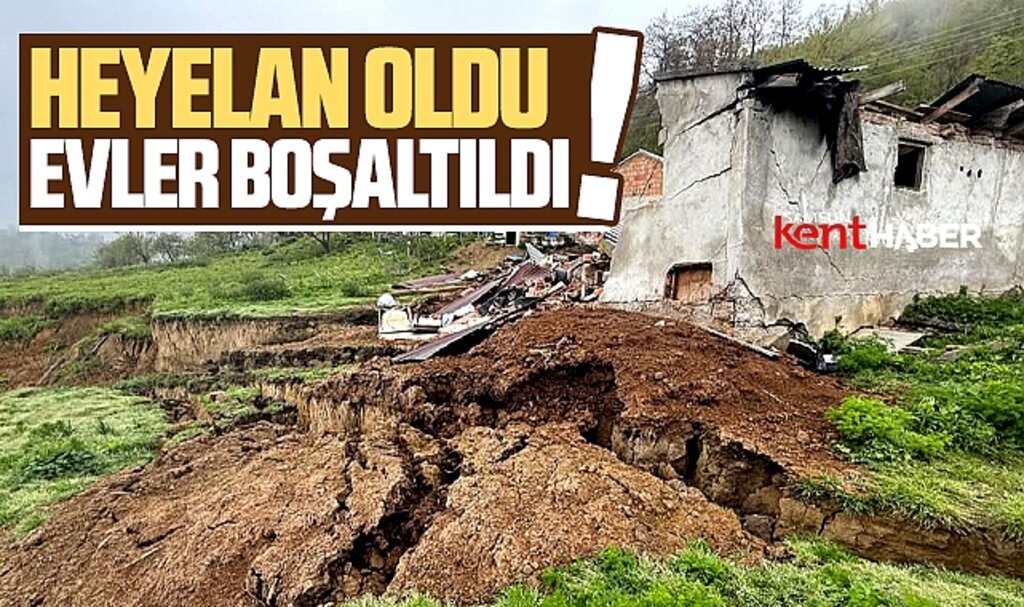 Samsun'da o mahallede heyelan oldu! Evler boşaltıldı!