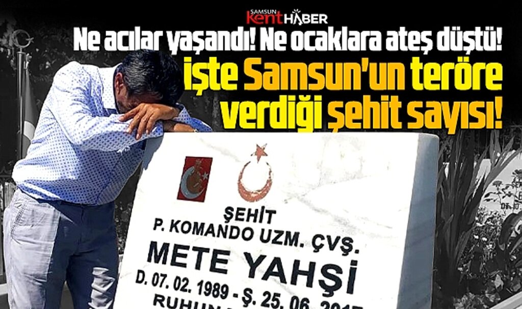 Samsun, PKK ile mücadelede kaç şehit verdi? İşte Samsun'un şehit sayısı!