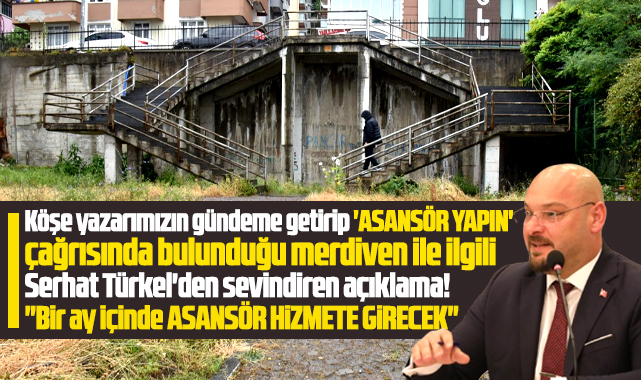 Samsun-Atakum'da engelli ve yaşlıların çıkamadığı merdivene asansör yapılacak