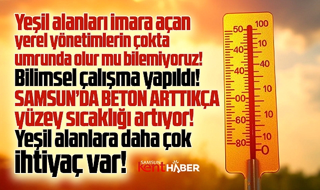 Samsun'da betonlaşma arttıkça sıcaklık artıyor! Yeşil alanlara ihtiyaç var!