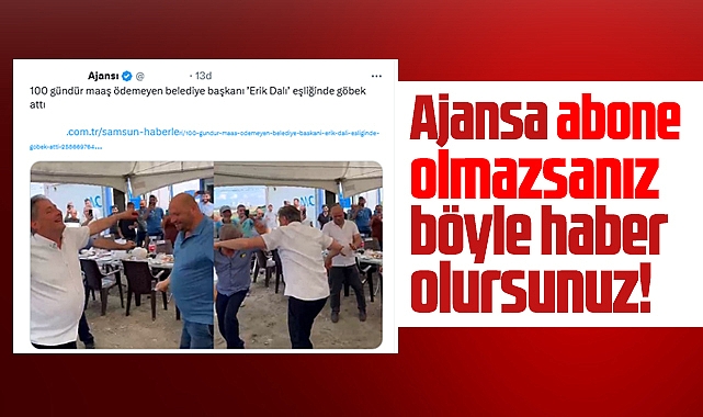 Samsun'da Tekkeköy Belediyesi haber ajansının hedefine girdi!