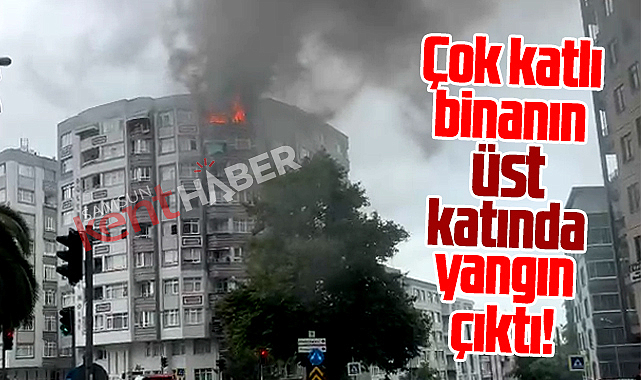 Samsun'da 56'lar bölgesinde Gültepe Sitesi binasında yangın çıktı