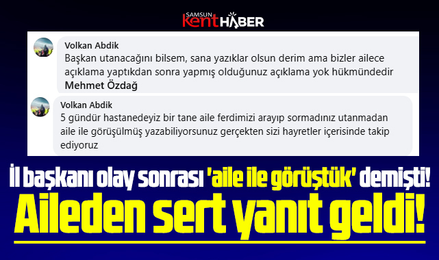 CHP Samsun İl Başkanı Özdağ'a Abdik ailesinden 'Aile ile görüştük' tepkisi