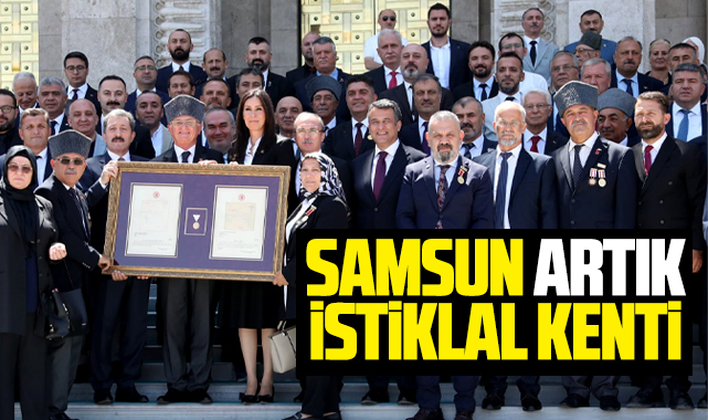 Samsun'a TBMM'de törenle İstiklal Madalyası verildi