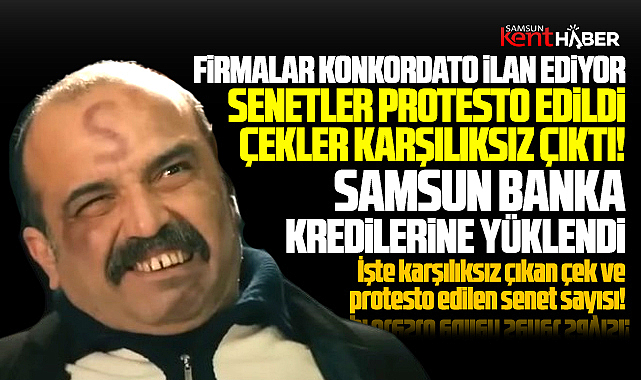 Samsun'da işte karşılıksız çıkan çek sayısı ve kullanılan kredi miktarı