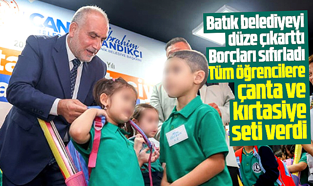 Samsun'da Canik Belediyesi 2 bin 100 öğrenciye çanta ve kırtasiye seti verdi