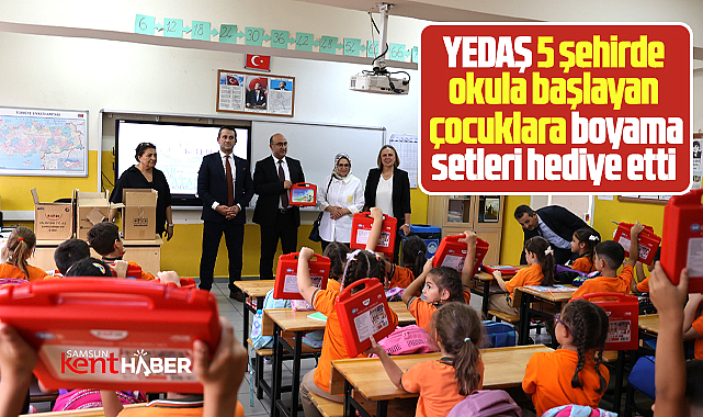 YEDAŞ 5 şehirde okula başlayan çocuklara boyama seti dağıttı