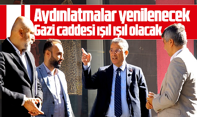 Samsun'da İlkadım Belediyesi Gazi caddesinin aydınlatmalarını yenileyecek