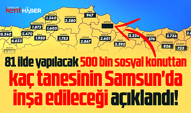 Samsun'da kaç adet sosyal konut inşa edilecek, sayısı açıklandı