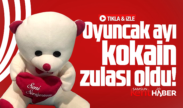 Samsun'da narkotik operasyonu! Peluş ayının içinden kokain çıktı!