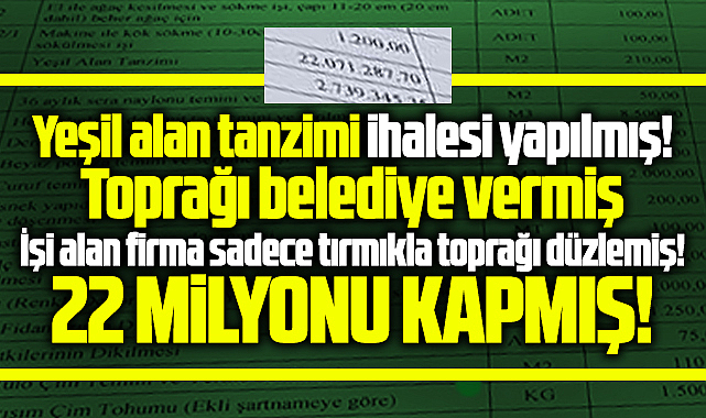 Samsun'da tartışılan 22 milyonluk yeşil alan tanzimi ihalesi ve iddialar! 