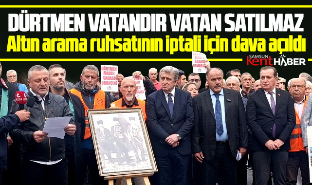 Samsun Onur Anıtında Dürtmen Dağı protestosu