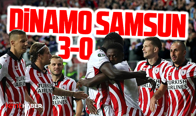 Samsunspor Konferans Ligi maçında Dinomo Kiev'i 3-0 yendi