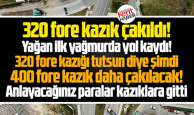 Samsun'da RTE Bulvarına 400 tane daha fore kazık çakılacak!