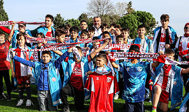 Samsunspor'a Dünya Çocuk Hakları Gününde çocuklardan ziyaret