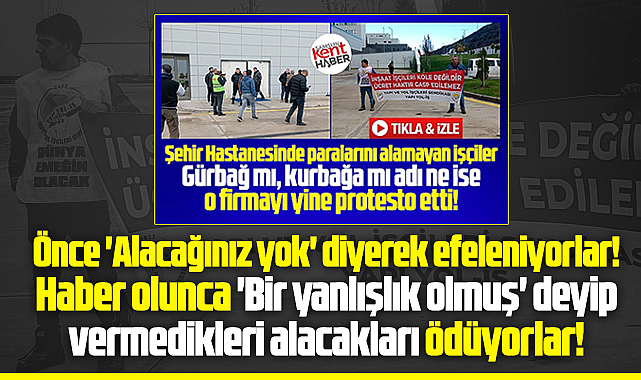 Samsun Şehir Hastanesinde yüklenici firma işçilerin alacaklarını ödedi