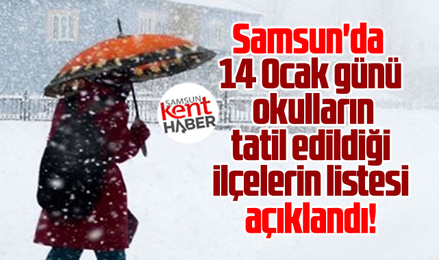 Samsun'da 14 Ocak günü okulların tatil edildiği ilçeler açıklandı