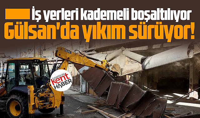 Samsun'da Gülsan Sanayi Sitesinde son durum! Yıkım çalışmaları sürüyor