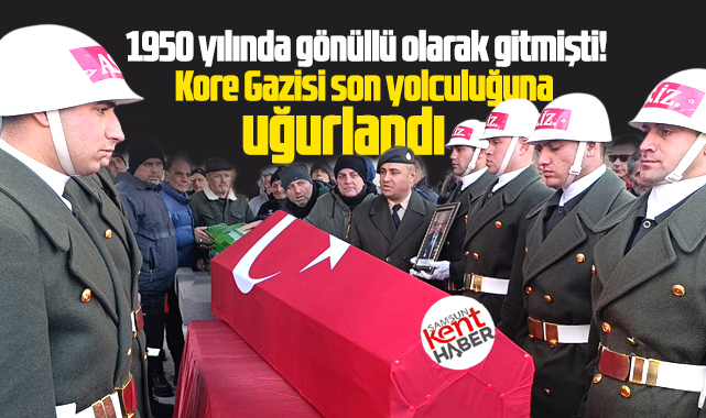 Samsun'da Kore Gazisi Ali Gümüş'ün cenazesi toprağa verildi