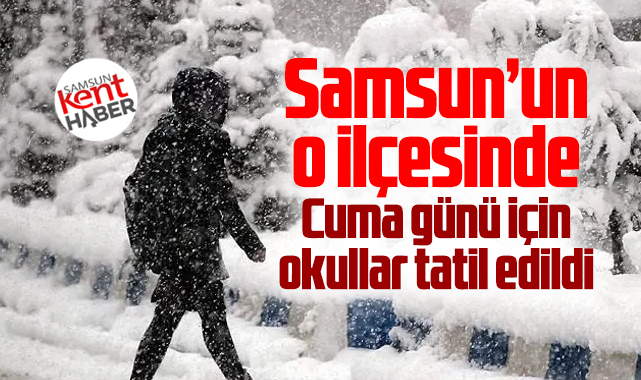 Samsun'un Yakakent ilçesinde 2 Ocak Cuma okullara son dakika kar tatili haberi