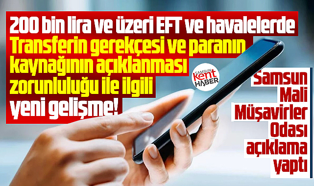 SMMMO açıkladı! 200 bin lira ve üzeri para transferinde yeni gelişme!