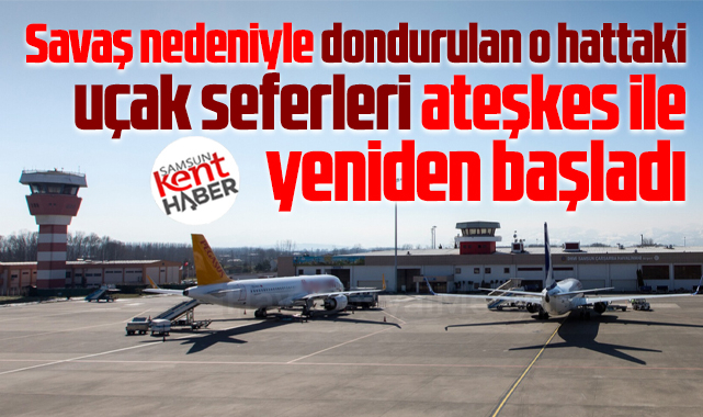 Samsun Çarşamba Havalimanında Bağdat-Samsun seferleri yeniden başladı