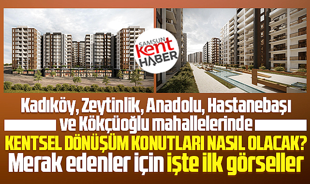 İlkadım ilçesinde Kentsel Dönüşüm konutları nasıl olacak? İşte ilk görseller 