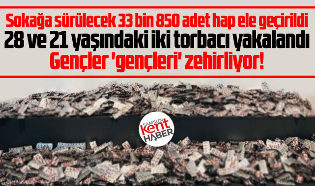 Samsun'da depoya narkotik operasyonu! 33 bin 850 adet hap ele geçirildi